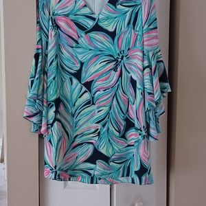 Lilly Pulitzer  Rosalia Dress High Tide Dancing Lady Night Size 2. Multi color